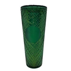 Starbucks Emerald Green Jeweled Venti 24oz Tumbler Cup Wicked 2021 Holiday